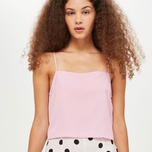 TOPSHOP Cropped Square Neck Cami